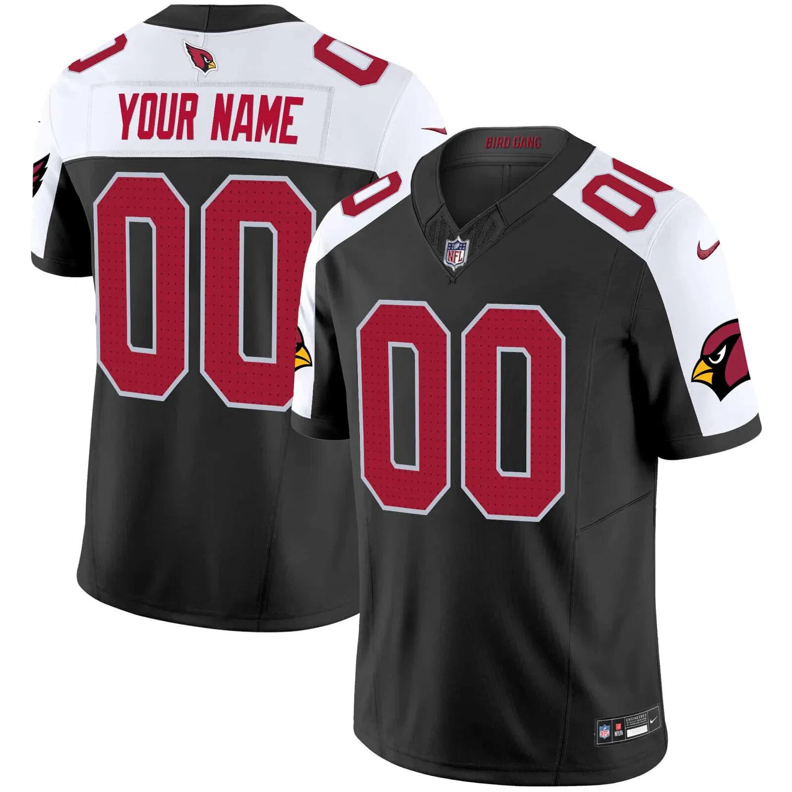 Men Arizona Cardinals Black Nike 2024 Vapor Limited Custom NFL Jersey